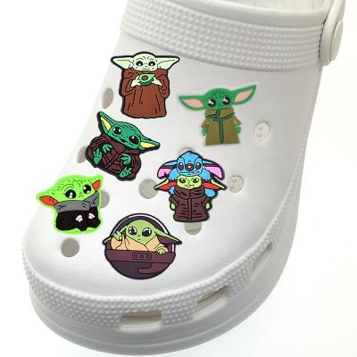 China Clog Charm Yoda Baby Shoe Charm for Croc Shoe Sandal Slipper Charms Decoration for sale