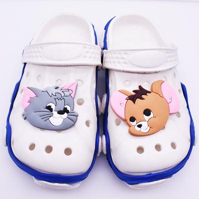 China Clog Charm BXH-01Big Size Cat and Mouse PVC Rubber Shoe Charms Buckles Accessories For Clog Shoes for sale