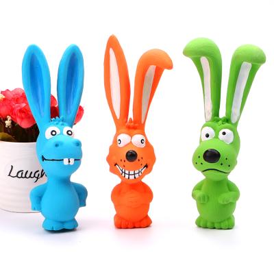 China Viable Latex Dog Toy Rabbit Pet Chewing With Healthy Funny Squeaky Dog Toy for sale