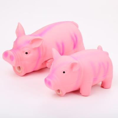 China Sustainable Eco-friendly Latex Growling Pig Squeaky Toys For Dog Pet Toys With Sound Toy for sale