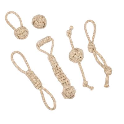 China For Dog Playing New Pet Cotton Rope Dog Toy 6 Pieces Rope Bite Set Heavy Duty Toy Set for sale