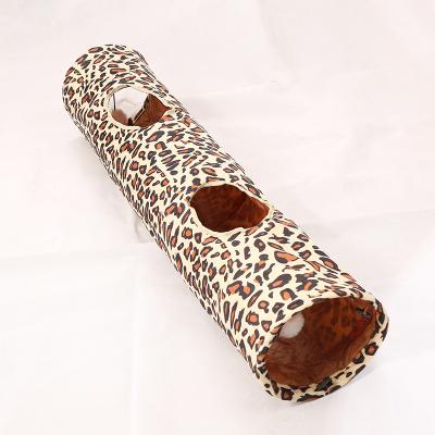 China Model Cat Tunnel Toys Retractable Play Collapsible Collapsible Cat Tunnel Cats Leopard for sale