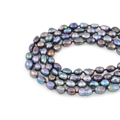 China Natural Pearl Color Pearl Color Bead String DIY Jewelry Spacer Electroplating Irregular Freshwater Pearls for sale