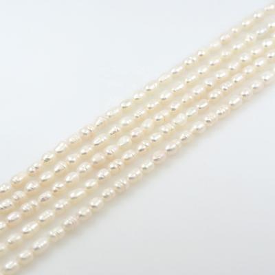 China Wholesale DIY Pearl Supply Freshwater Pearl Beads Natural Freshwater Rice Shape Pearls White Millet Pearl Beads for sale