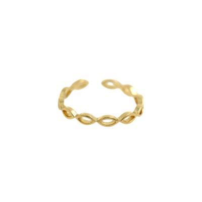 China Simple Design TRENDY Rings Gold Plated Adjustable Twist Rings Ladies Stacking Rings for sale