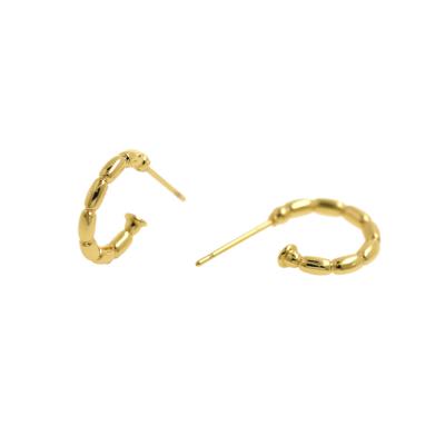 China FASHIONABLE Gold Plated Simple Design Hoop Earrings Round Hoop Earrings For Women for sale