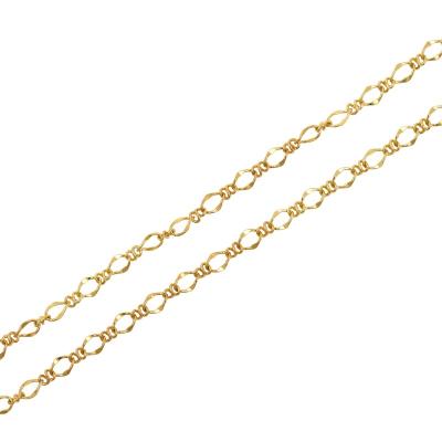 China Hip Hop Hip Hop Jewelry Chain 18K Gold DIY Jewelry Brass Chain for sale