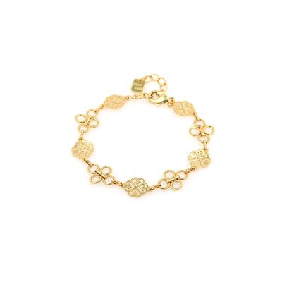 China 18K Gold Punk Anklet Chain Adjustable Link Fashion Knot Cavity Chinese Minette Bracelet for sale