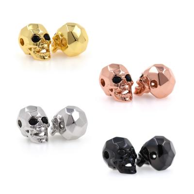 China METAL Backing Of Skull Supplier Fashion Handmade Skull Beads Colorful DIY Loose Jewelry Beads for sale