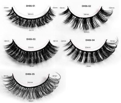 China 2023 new arrivals 100% handmade real 100% tapered hot selling new style eyelashes pairs a box of big loop false eyelashes for sale