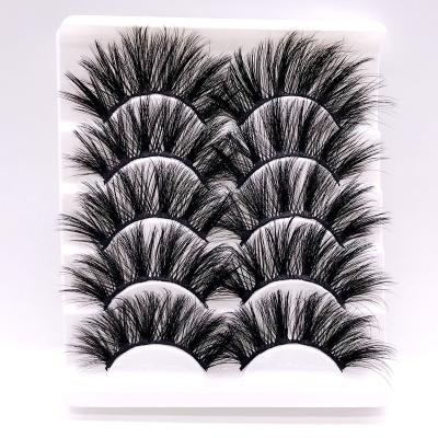 China Light Weight Thick 25 Mm Bulk Eyelashes 6 Pairs Tapered Lashes Fluffy Vendor for sale