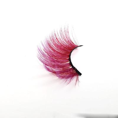 China 2022 Hot Selling New Russian Colored Lashes Super Flexible Dramatic Lash Fluffy Party Focus Colored Lashes Cosplay Makeup Eye Lashes for sale