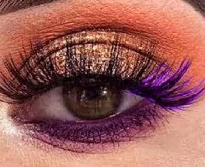 China Glitter & New Stunning Shimmery Make Up Looks Colorful Glitter And Full Shimmery Strip Lashes Fashion False Eyelashes for sale