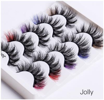 China Thick China Suppliers Colored Red Pink White Purple Rainbow Blue Eyelashes Back for sale