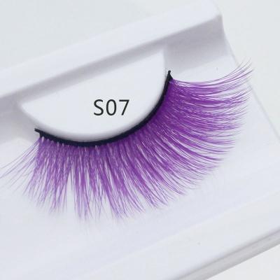 China New Style Thick Halloween Holiday Party Colorful Eyelashes for sale