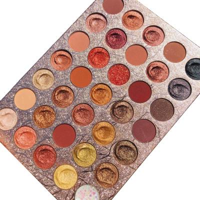 China Makeup Cosmetics Vegan Hot Sale 35 Color Waterproof Eyeshadow Palette High Pigmented Eyeshadow Palette for sale