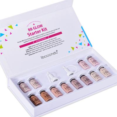 China New Arrival Face Foundation Moisturizer Set Micro Teasing Foundation Glow Moisturizing Whitening Concealer 12pcs/box 8ml for sale