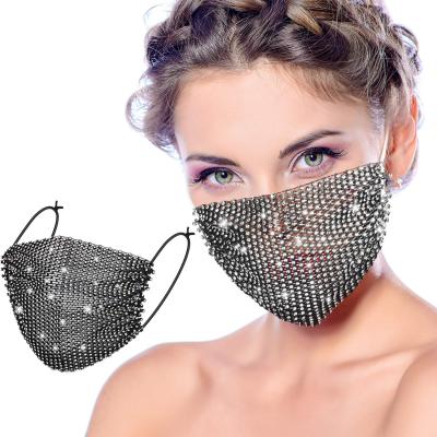 China EVA Amazon Hot Sale Custom Logo Cotton Water Multi-Color Party the Protective Face Mask Diamond Masks for sale