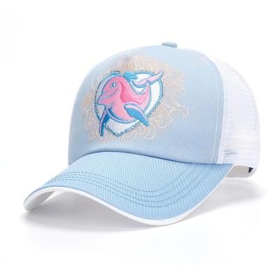 China COMMON Wholesale Designer 5 Panel Curved Brim Foam Mesh Baseball Caps Embroidery Logo Custom Trucker Hat for sale