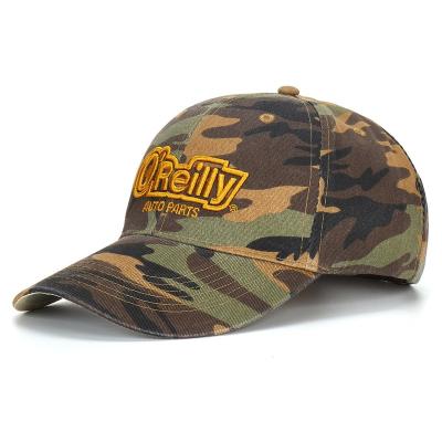 China COMMON Manufacturer Custom 6 Panel Embroidery Logo Sports Camouflage Baseball Caps for sale