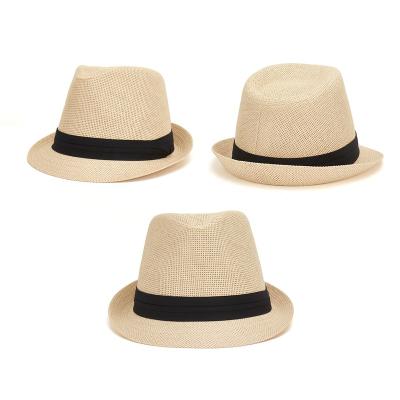 China Checked Fashion Summer Sun Beach Panama Wholesale Straw Hats with Logo for sale