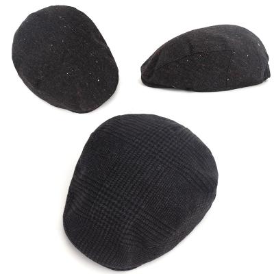 China Checked Fashion Designer High Quality Custom French Beret Hat for Men for sale