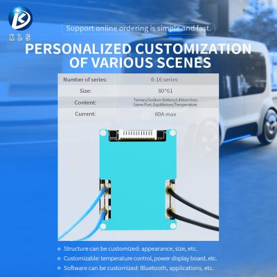 China KLS Balance Sodium BMS 6s 7s 9s 16s 20a 30a 60a Lifepo4 Li-Ion Bms For Electric Motorcycle for sale