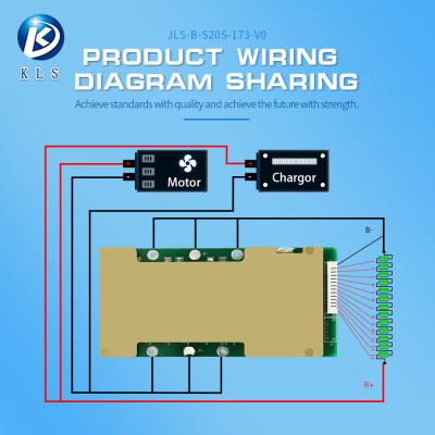 China Customized BMS Board For E-Bike Two Wheeler 10S - 17S 54V 70A Lithium Ion Battery Pack for sale