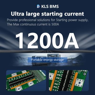 Китай LiFePO4 48V 16S-24S Самолет высокого тока BMS 600A-1200A с функцией LCD и нагрева продается