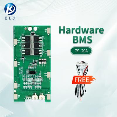 China KLS 7S 24V 20A Li-Ion BMS met balans voor NMC-batterijen Te koop