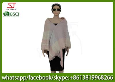 China 239g 140*140cm 100%Acrylic woven tassel circle poncho direct factory supply keep warm fashion scarf for sale