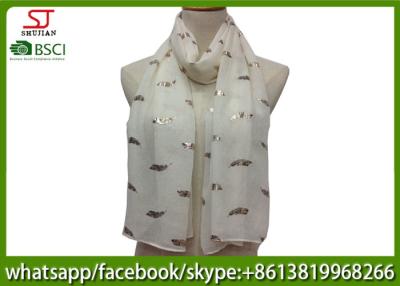 China China supplier leaf print scarf 20%Cotton 80%Polyester 70*180cm shawl sun protection factory direct supply for sale