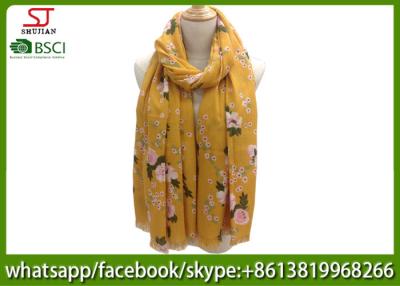 China China factory direct supply mini flower print scarf wrap 82*180cm 100% Acrylic pashmina keep clean warm for sale