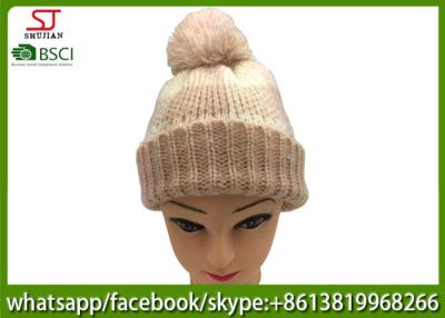 China Chinese manufactuer skully pompom winter knitting hat cap 88g 21*23cm 100%Acrylic keep warm for sale