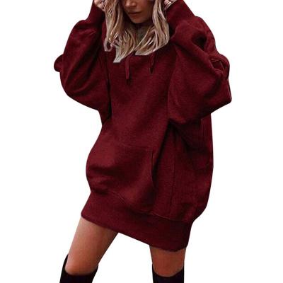 China Amazon Hot Selling Oversized Loose Hooded Sweater Custom Made Plain Women's Logo Sweater Breathable Dress for sale