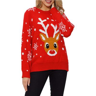 China Brand New Anti-wrinkle Knit Sweater Christmas Reindeer Christmas Sweater Women With High Quality for sale