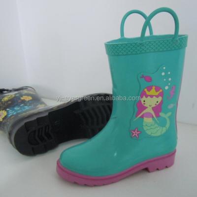 China LE173241 Little Mermaid Rubber Printing Rubber Rain Boot for sale