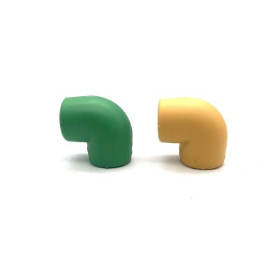 China MCPOLOO Yellow and Green Color PPR Pipe Fittings PPR Elbow Fittings Water Trasportation Elbow for sale