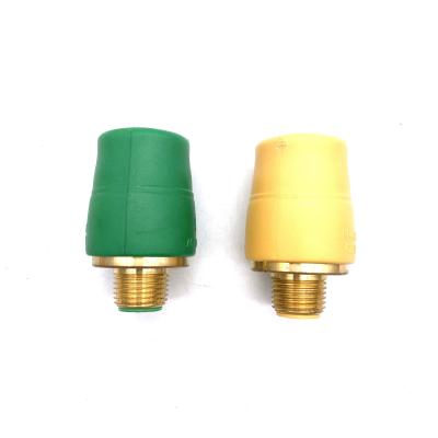 China Water Trasportation factory supply high quality ppr pipe fittings PP-R male threads plug brass fitting for sale