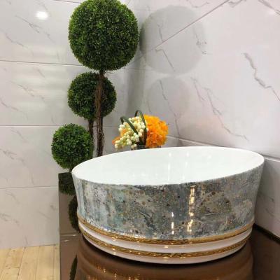 China Modern Porcelain Bathroom Marble Bowl Stone Vanity Sink Wash Basins Industrial Artistic Basin for sale