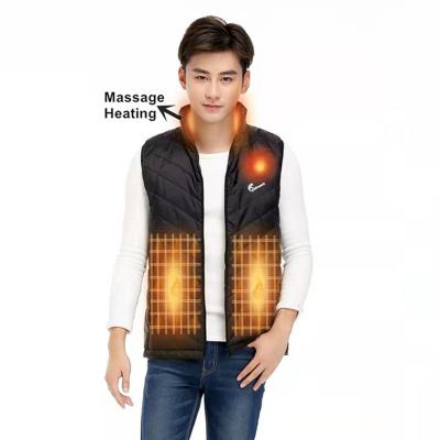 China Factory Promotion Black USB Battery Power Bank Anti-pilling Heating Massage Heated Vest for sale