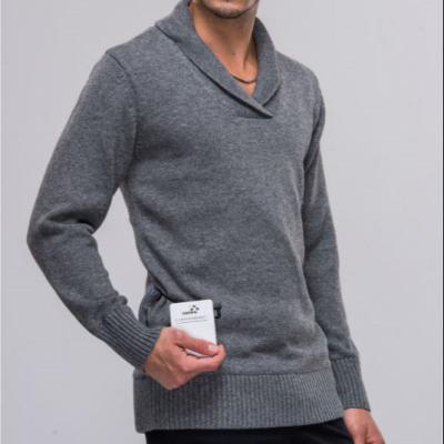 China Custom Anti-wrinkle Winter Long Sleeve Knitted Pullover Heated Sweater Men for sale