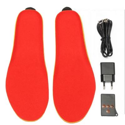 China High Heating Efficiency Customized Moldable Winter Warmer USB Battery Powered Thermal Heated Shoes Insoles for sale