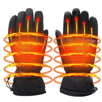 China Ski Men Women Heated Gloves With 6 Sections No.5 Battery Capacity Waterproof Ski Gloves Winter for sale