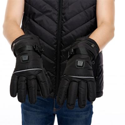 China Ski Custom Winter Warm Waterproof 3 Level Windproof Temperature Control Rechargeable Battery Heated Ski Gloves for sale