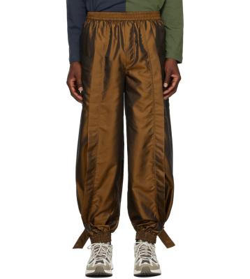 China Fashionable Anti-wrinkle Mens Brown Satin Cargo Pants for sale