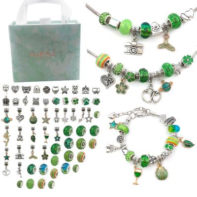 China CLASSIC Green Kid Bead Bracelet Gift DIY Handmade Jewelry Box Set Amazon Hot Selling for sale