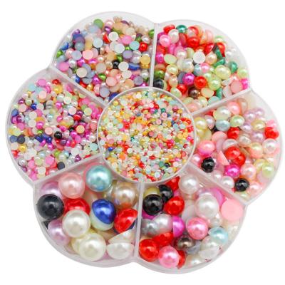 China Acrylic Plastic Bead Cabochon 2/3/4/5/6/8/10mm 5600pcs Per Loose Bead Set For Jewelry Making for sale