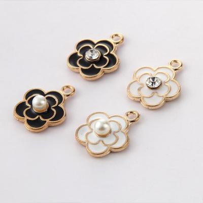 China CLASSIC enamel flower charm for jewelry making, jewelry charm for sale