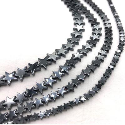 China Crystal Hematite Beads Flat Star Hematite For Jewelry Making for sale